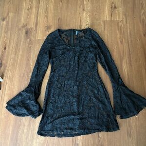 Marciano Sheer Black Lace Dress